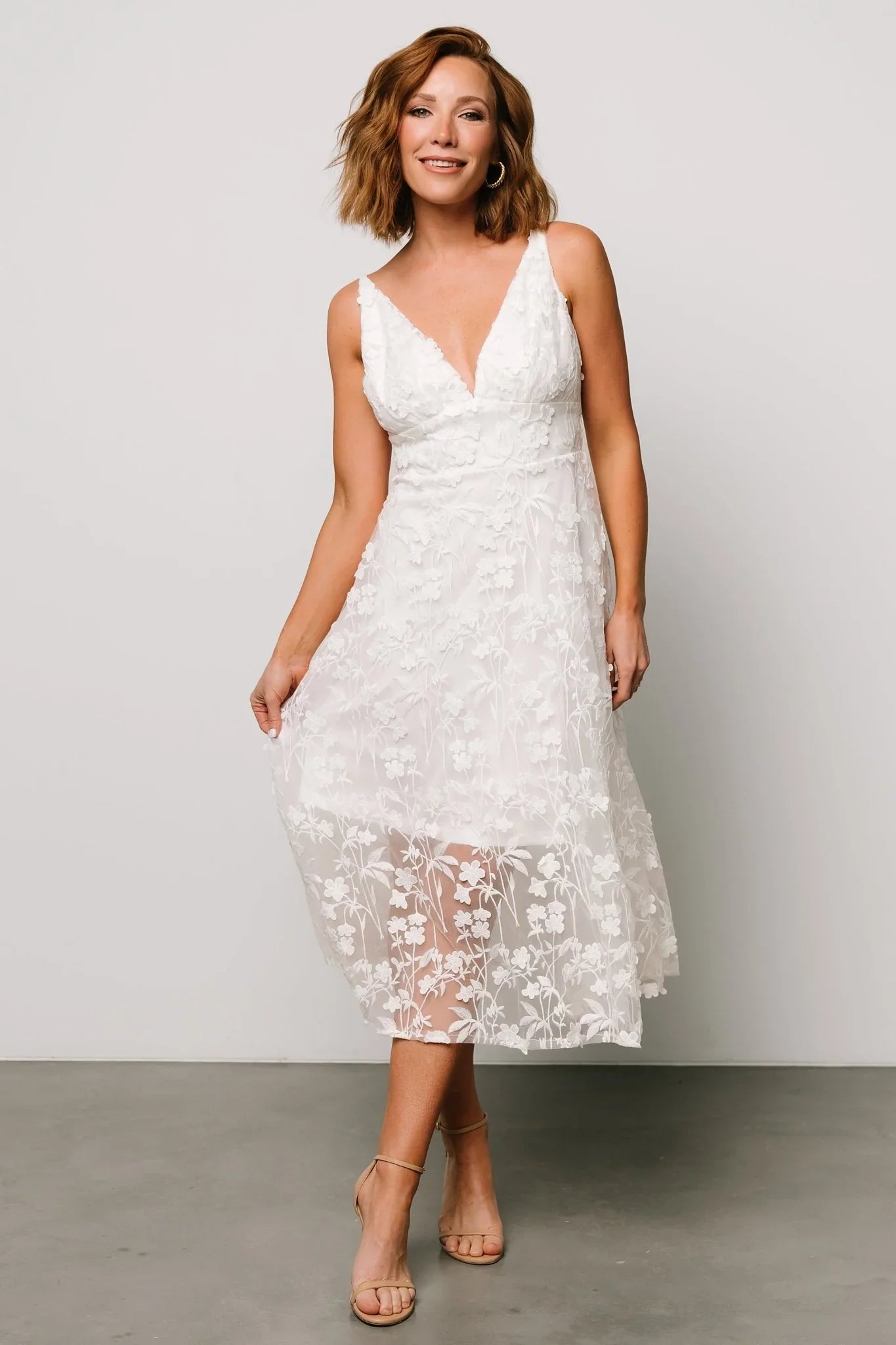 Larissa Midi Dress | Off White